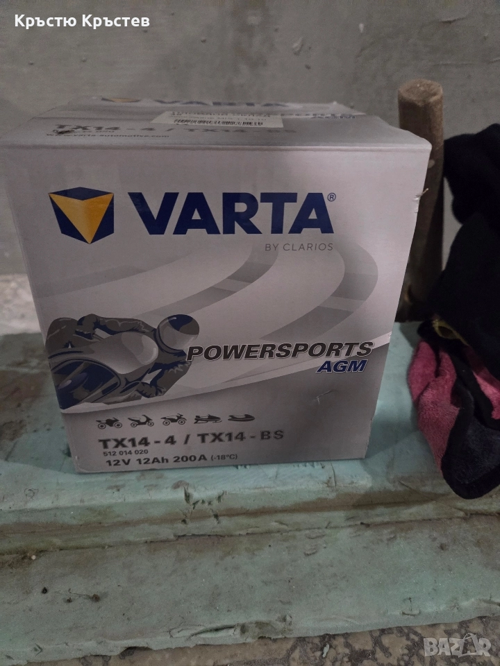 акумулатор за мотор.varta TX14, снимка 1