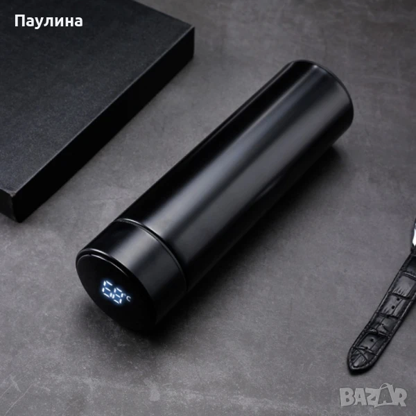 Термос с интелигентна система за измерване на топлината, снимка 1