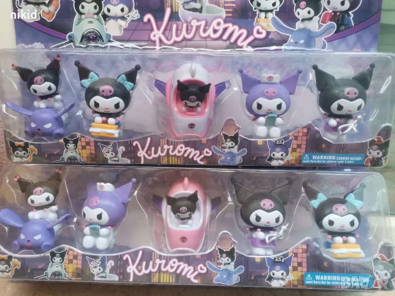 5 бр Kuromi Куроми пластмасови фигурки играчки играчка за игра и украса торта, снимка 1