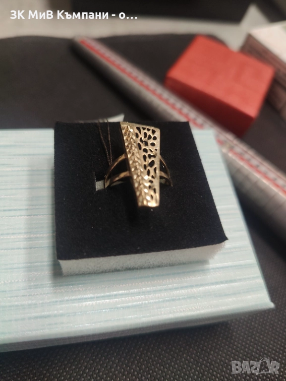 Златен пръстен пиано 3.2гр 14к 54 размер, снимка 1