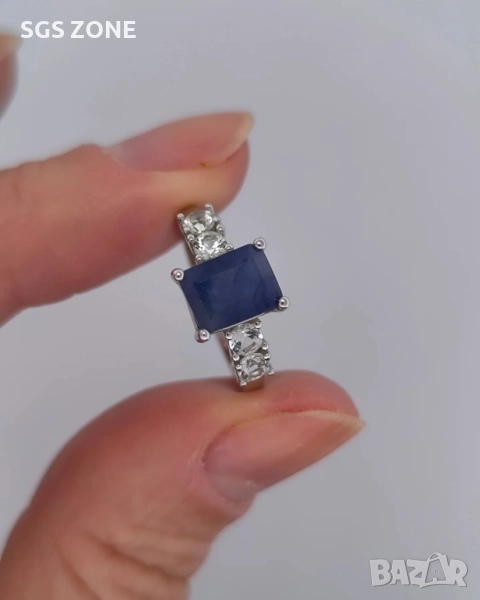 Сребърен Пръстен със Смарагд , снимка 1