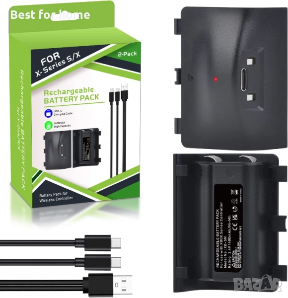Батерии за контролер Xbox Series X|S, Pickle Power 2 броя, 1400mAh, снимка 1