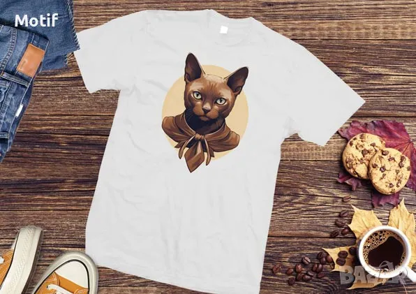 Тениска сщампа котка Бурманска котка / Burmese Cat T-shirt , снимка 1