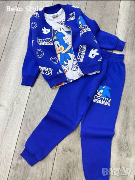 Детски ватиран екип от 3 части Соник, снимка 1