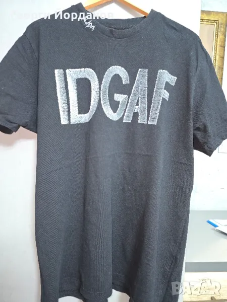 Тениска  IDGAF XXL  но е омалена фитнес на XL., снимка 1