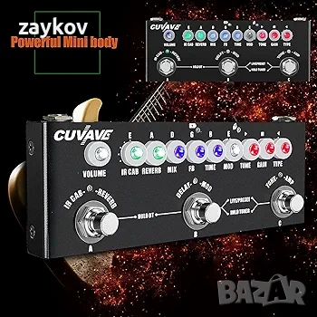 Cube Baby Мулти-ефектен китарен педал с забавяне, хорус, фазер и реверберация, снимка 1