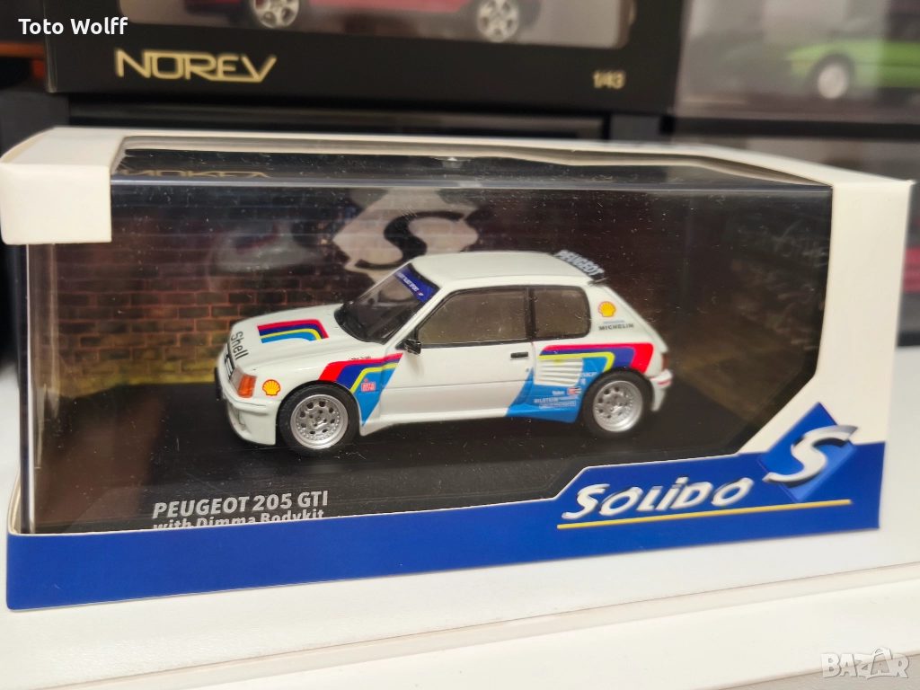 Peugeot 205 GTi Dimma Rally Tribute '1992 - Solido - 1/43, снимка 1
