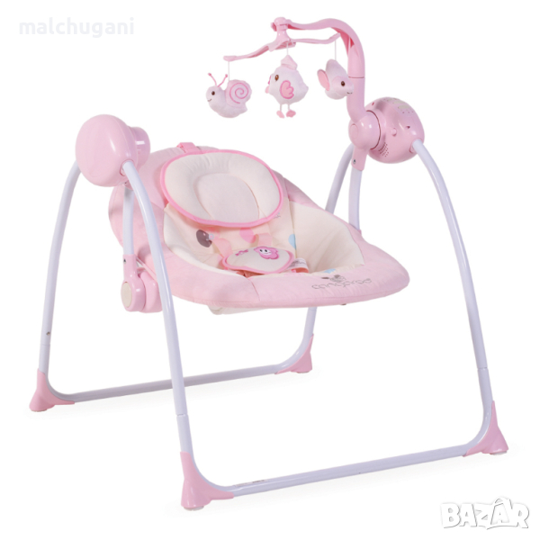 ЕЛЕКТРИЧЕСКА ЛЮЛКА BABY SWING+ РОЗОВ, снимка 1