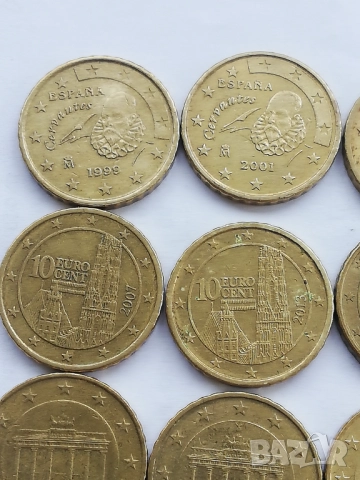 лот 17 монети от 10 евроцента различни държави, снимка 2 - Нумизматика и бонистика - 47993675