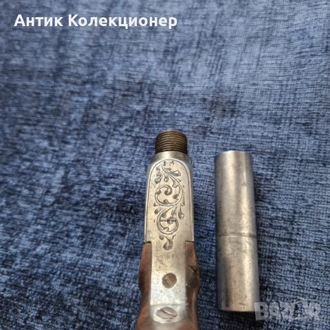 Капсулен пистолет за пътници. Оръжие от 1850 г. Пушка, револвер, пищов, снимка 4 - Антикварни и старинни предмети - 46161459