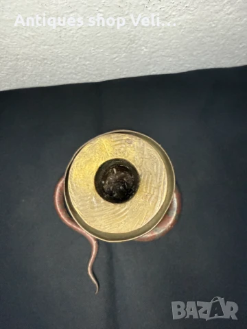 Бронзов свещник Кобра №7314, снимка 7 - Антикварни и старинни предмети - 51269805