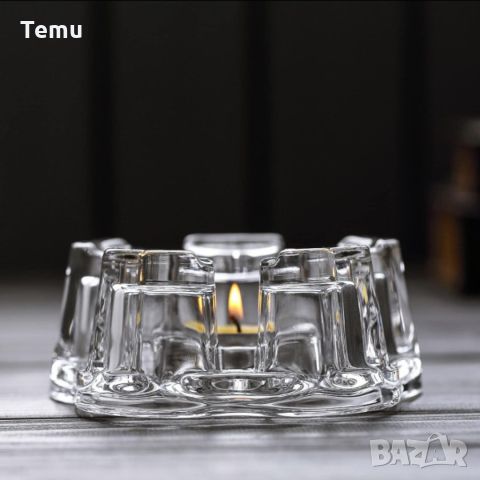 Стилен свещник от огнеопорно стъкло с форми сърца, снимка 8 - Декорация за дома - 46420130