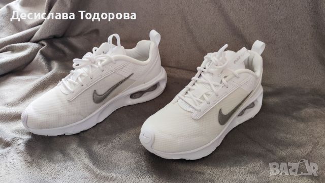 Маратонки Nike Air Max INTRLK LITE с еко кожа, Бял, Сребрист, 6.5 - №37.5, снимка 4 - Маратонки - 45873932