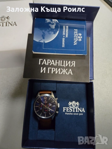 Часовник Мъжки Festina Timeless Chronograph, снимка 2 - Мъжки - 53555963