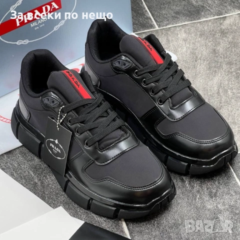 Prada Мъжки Сникърси👟Мъжки Маратонки С Кутия👟Мъжки Спортни Обувки Цвят Черно Код S439, снимка 2 - Маратонки - 53802578