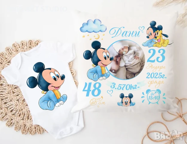 Възглавничка - бебешка визитка