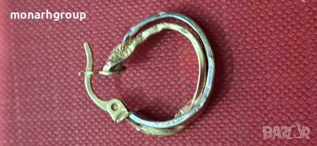 Златни обеци /едната е смачкана/, снимка 4 - Обеци - 52808273