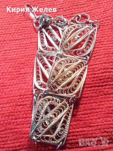 СТАРИННА ПРЕКРАСНА ФИЛИГРАННА СРЕБЪРНА ГРИВНА СРЕБРО ВИСОКА ПРОБА РЪЧНА МАЙСТОРСКА ФИНА РАБОТА 47954, снимка 14 - Антикварни и старинни предмети - 48476776