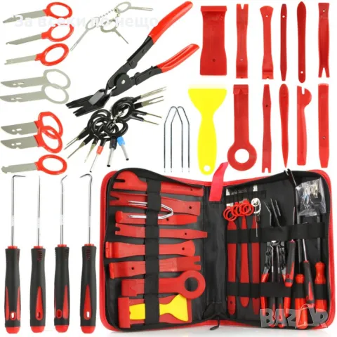 Пълен комплект инструменти за демонтаж на елементи от тапицерия и щипки 43 ЧАСТИ MAR-POL   Комплект 