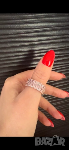 Красив масивен пръстен с кристали, снимка 8 - Пръстени - 53926677