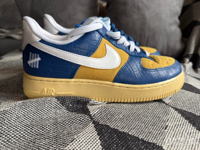 Nike Air Force 1 Low SPUndefeated 5 On It Blue Yellow Croc, снимка 2 - Маратонки - 53580633