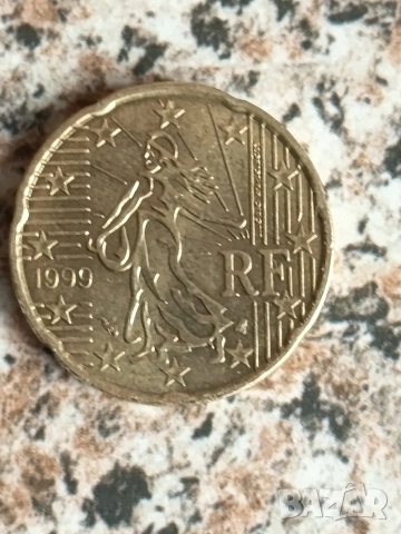 20 евро цента Франция 1999г.