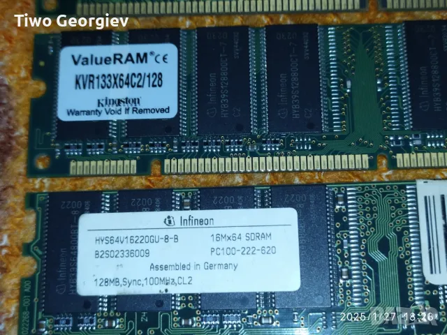 Рам памет модули: SDRAM (768MB) PC-133/100MHz, снимка 3 - RAM памет - 48852690