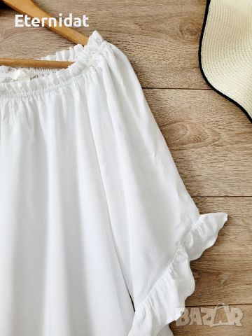 Бяла блуза H&M , снимка 6 - Корсети, бюстиета, топове - 46386758