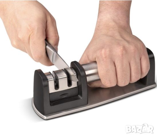 W E L Q U I C 2 Stage Kitchen Knife Sharpener Диамантено точило за ножове, снимка 6 - Аксесоари за кухня - 46420200