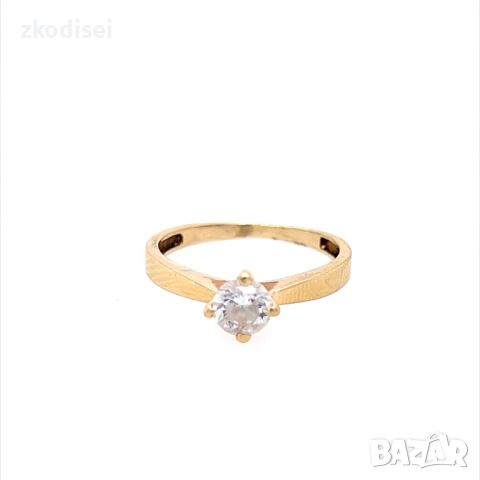 Златен дамски пръстен 1,68гр. размер:51 14кр. проба:585 модел:24753-1, снимка 1 - Пръстени - 46289069