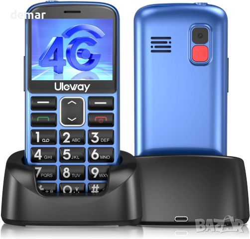 Tosaju 4G мобилен телефон за възрастни, със SOS бутон