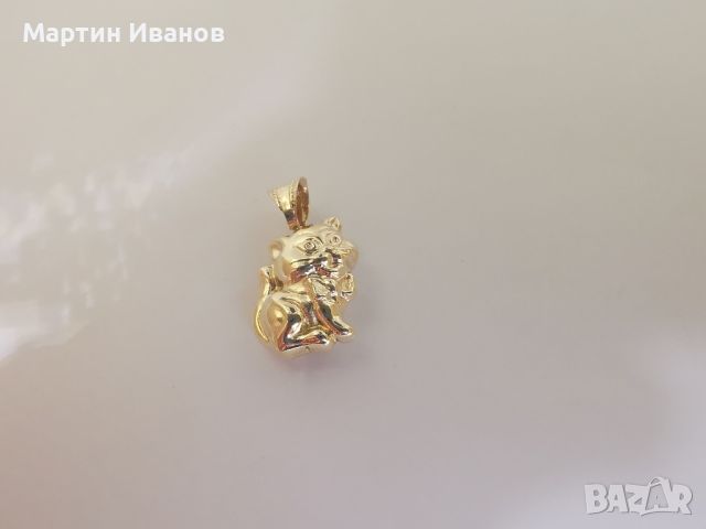 Златна висулка коте , снимка 5 - Колиета, медальони, синджири - 45450215