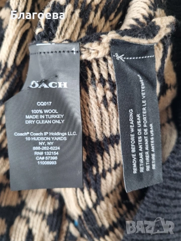 пуловер COACH Leopard Print, снимка 2 - Блузи с дълъг ръкав и пуловери - 53887546