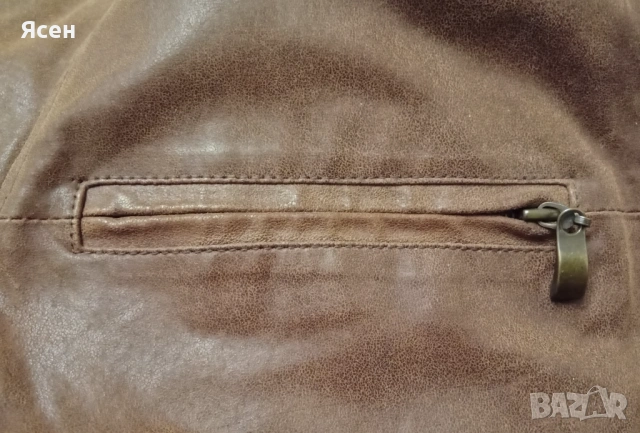 Мъжко кожено яке.Естествена кожа.Размер 46., снимка 7 - Якета - 53852070
