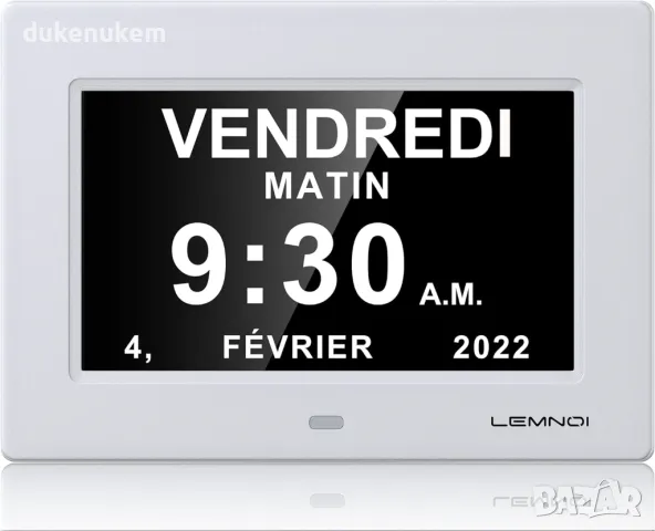 НОВ! LCD цифров часовник с календар, дата, функция напомняне, снимка 1 - Друга електроника - 47104346