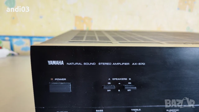 Стерео усилвател Yamaha AX-570 с оригинално дистанционно, снимка 5 - Ресийвъри, усилватели, смесителни пултове - 50633651