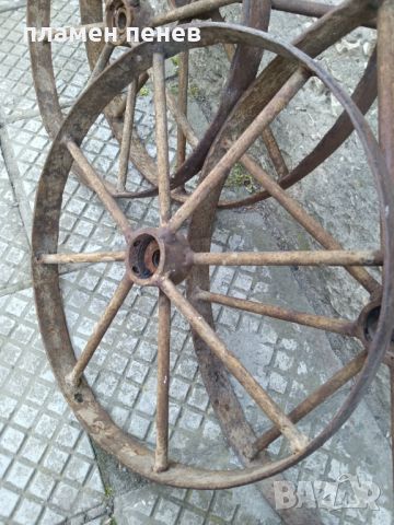 Железни колела за каруца, снимка 3 - Антикварни и старинни предмети - 45295934