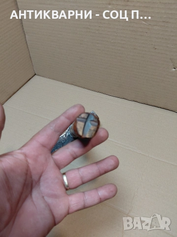 Соц Стар Каменоделски Чук С Дръжка От Дрян 0.950кг. НОМЕР 1650., снимка 8 - Антикварни и старинни предмети - 54237947