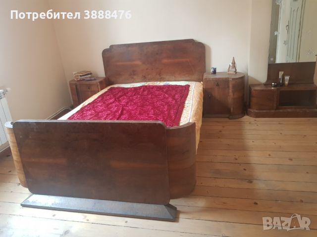 Комплект Старинна Спалня с Гардероб – Арт Деко, снимка 3 - Спални и легла - 45170210