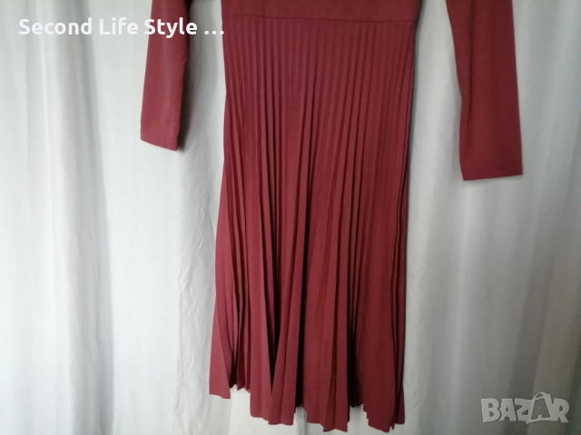 Елегантна дамска розова рокля с уникален дизайн р-р S (EU 36), снимка 6 - Рокли - 52954034