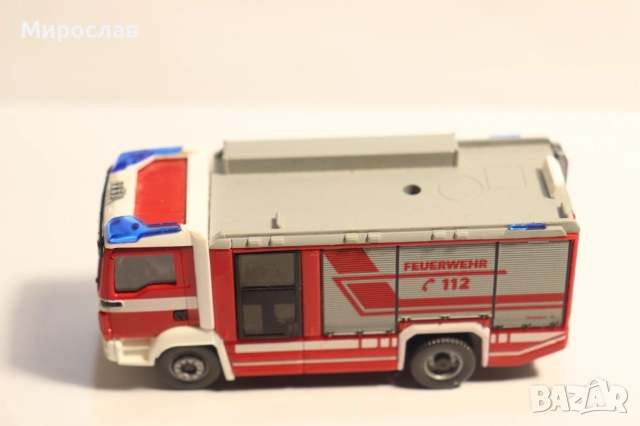 WIKING 1:87 H0 MAN ПОЖАРНА КАМИОН МОДЕЛ КОЛИЧКА, снимка 2 - Колекции - 52931464