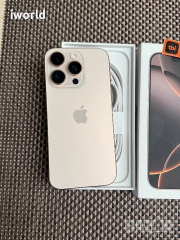 100% Бат.❗️256GB❗️ iPhone 16 Pro ❗️Лизинг от 75лв/м❗️Desert Titanium ГАРАНЦИЯ❗️, снимка 4 - Apple iPhone - 52375328