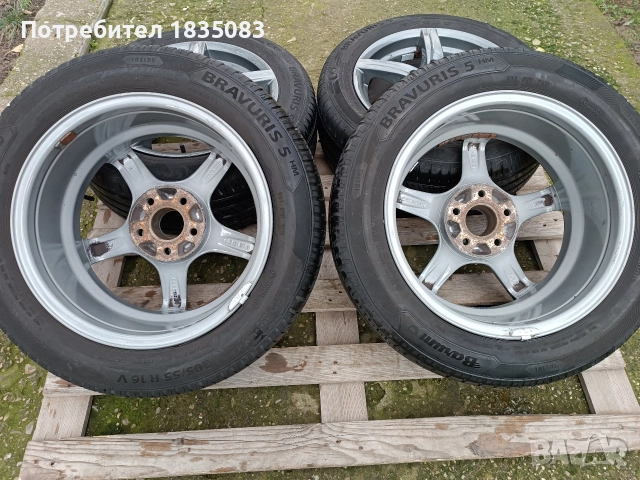 Лети джанти 16ки 5х110 Alutec + летни гуми 205/55/16 Barum, снимка 8 - Гуми и джанти - 52817237