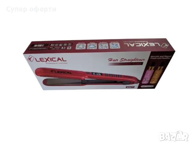 Преса за коса Lexical с подарък 2 шишента серум за коса с витамин C, снимка 7 - Преси за коса - 49871545