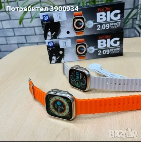 Смарт часовник smart watch T900 Ultra, снимка 6 - Смарт часовници - 46935612