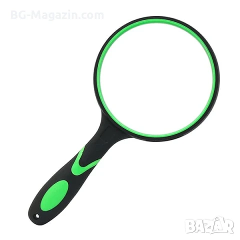 Професионална голяма стъклена увеличителна ръчна лупа 10X увеличение с дръжка за четене книги деца, снимка 8 - Други инструменти - 50920912