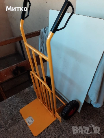 Ръчна количка с 2 броя пневматични колела и падаща решетка , снимка 2 - Други инструменти - 53787871