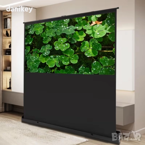 Нов екран за проектор 80 инча вградена стойка разпъва се за 1 мин., снимка 4 - Плейъри, домашно кино, прожектори - 52918981