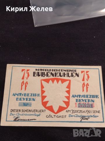 Банкнота НОТГЕЛД 75 пфенинг 1921г. Германия перфектно състояние за КОЛЕКЦИОНЕРИ 45006, снимка 6 - Нумизматика и бонистика - 45582336