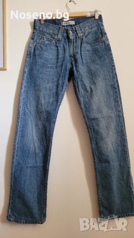 W28 L32, Сини дамски дънки Levi's 506 Standard, снимка 3 - Дънки - 46807256